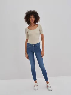 Spodnie damskie - Spodnie jeans damskie leggings Destiny 224 - grafika 1