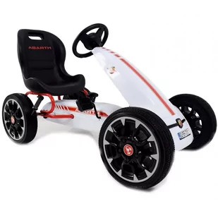 Import SUPER-TOYS WIELKI LICENCJONOWANY GOKART FIAT ABARTH KOŁA EVA JAKOŚĆ /PB9388A PB-9388A-CZERWONY - Jeździki dla dzieci - miniaturka - grafika 1