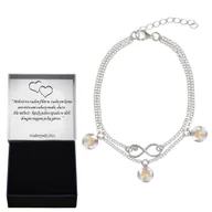 Bransoletki - Nieskończoność Bransoletka kryształy srebro - miniaturka - grafika 1