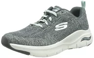 Trampki damskie - Skechers Damskie tenisówki Arch Fit, szałwia, 4 UK - miniaturka - grafika 1