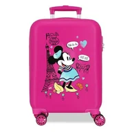 Walizki - Joumma Disney Minnie Around The World Walizka kabinowa różowa 33 x 50 x 20 cm sztywne zapięcie szyfrowe z boku ABS 28,4 L 2 kg 4 podwójne koła bagaż ręczny, Różowy kolor, walizka kabinowa - miniaturka - grafika 1