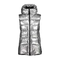 Kamizelki damskie - CMP Damska kamizelka Gilet Imbottito Con Effetto Shiny srebrny srebro 48 - miniaturka - grafika 1