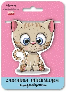 Zakładka magnetyczna - Kot beżowy - Henry - Zakładki do książek - miniaturka - grafika 1