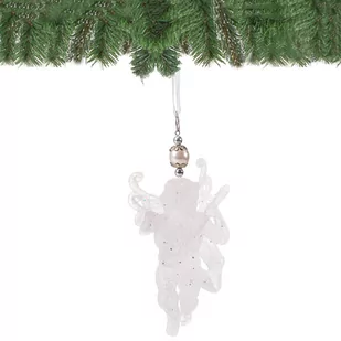 Zawieszka choinkowa biały aniołek na choinkę 13 cm CA0080 - Ozdoby bożonarodzeniowe - miniaturka - grafika 1