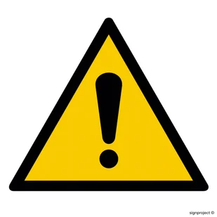 GD001 OGÓLNY ZNAK OSTRZEGAWCZY, KN - FOLIA PODŁOGOWA NIEŚWIECĄCA; (250X250MM) - Tablice BHP - miniaturka - grafika 1