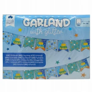Girlanda Urodzinowa dekoracja z brokatem 4m Cool2Party - Dekoracje sali - miniaturka - grafika 1
