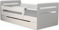 Łóżka dla dzieci i młodzieży - Elior Łóżko dziecięce z barierką Candy 2X mix 80x180 - szare - miniaturka - grafika 1
