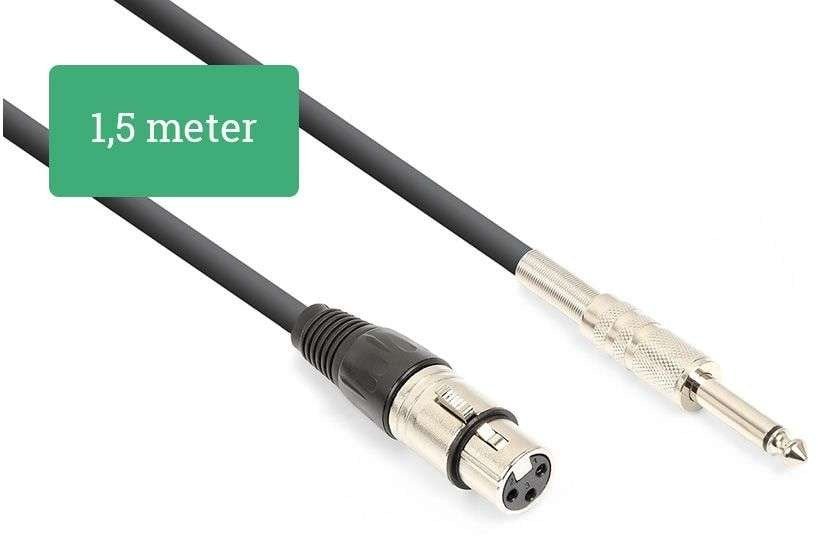 Kabel sygnałowy XLR f / Jack mono 1,5m Vonyx one size