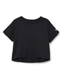 Koszulki dla dziewczynek - Nike Koszulka dziewczęca G Nsw Ikona Crop Jdi T-shirt Czarny S - miniaturka - grafika 1