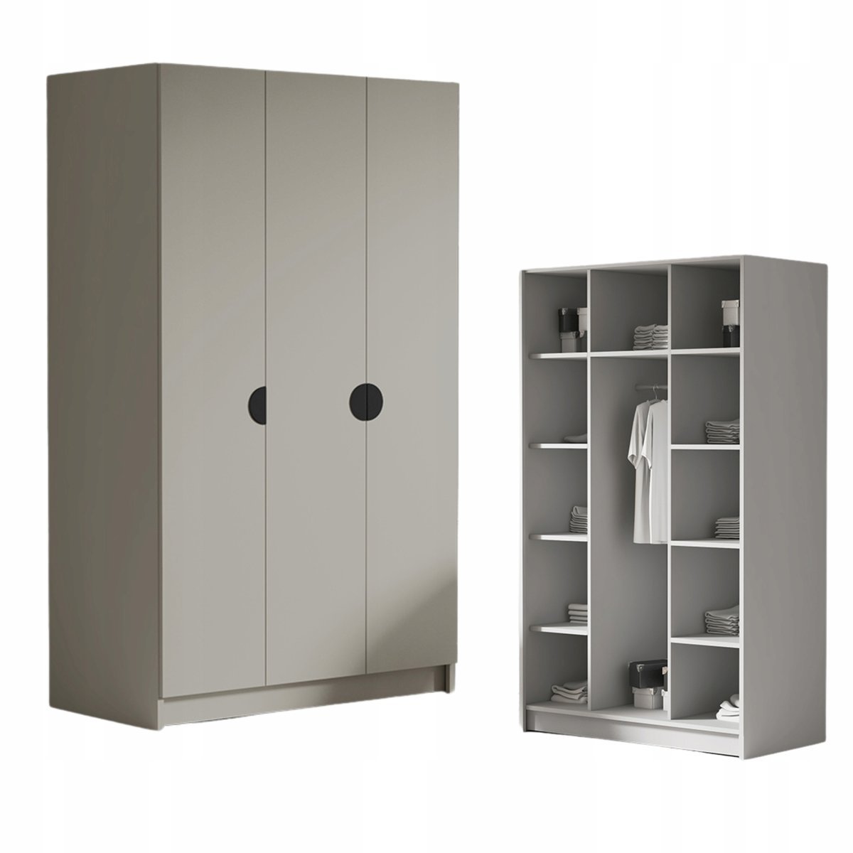 Szafa uchylna wysoka otwierana NOVA 150 cm garderoba ubraniowa do sypialni
