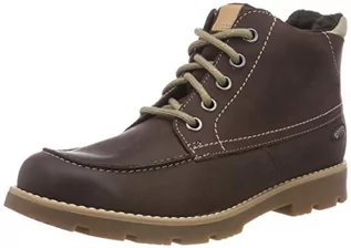 Kozaki damskie - Clarks Chłopięce Comet Moon GTX klasyczne kozaki z krótką cholewką, brązowy - Brązowy Dark Brown Lea - 27 EU - grafika 1