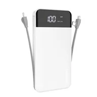 Powerbanki - Dudao 2x USB powerbank 10000mAh 2A wbudowany kabel 3w1 - miniaturka - grafika 1