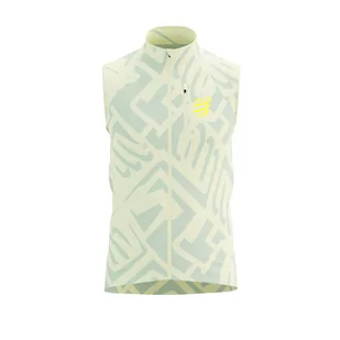 COMPRESSPORT Kamizelka biegowa męska HURRICANE WINDPROOF VEST sugar/ice print - Bluzy sportowe męskie - miniaturka - grafika 1