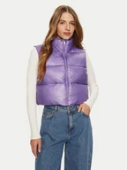 Kamizelki damskie - REPLAY Bezrękawnik W7856 .000.84988 Fioletowy Regular Fit - miniaturka - grafika 1