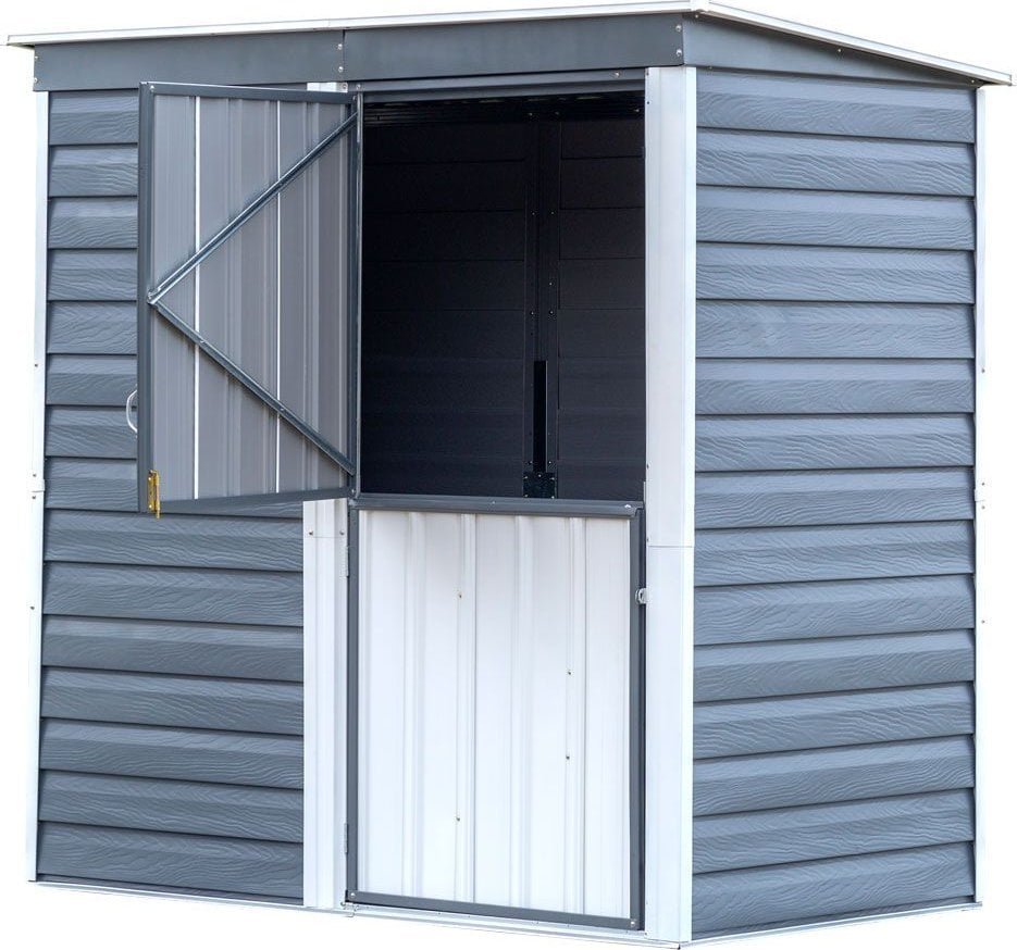 vidaXL Spacemaker Metalowa szopa na narzędzia 64 Węgiel 116x203x206cm