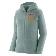 Bluzy sportowe damskie - Bluza damska Patagonia R1 Air Full Zip Hoody Rozmiar: XS / Kolor: jasnoniebieski - miniaturka - grafika 1