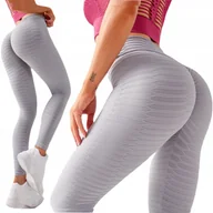 Legginsy - LEGGINSY DAMSKIE PUSH UP SPORTOWE GETRY FITNESS WYSOKI STAN MARSZCZENIA L - miniaturka - grafika 1