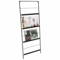 Inne meble do salonu - Stojak na gazety metalowy czarny 150x56,5 cm kod: O-569619 - miniaturka - grafika 1