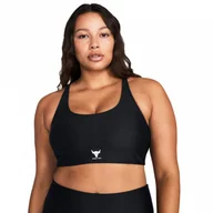 Biustonosze - Biustonosz treningowy Under Armour Project Rock All Train Crosback Bra - czarny - miniaturka - grafika 1
