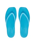 Klapki i japonki damskie - Crocs Japonki Miami Frosted Flip 211474 Niebieski - miniaturka - grafika 1