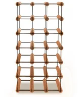 Stojaki na wino - Regał Na Wino Stojak Na 18 Butelek Szklanych/ Pet — Rw-8/ 3X6 — Brązowy Brązowy Metal + Drewno Rw-8-3X6-18_O_Br / Wamar-Sosenka - miniaturka - grafika 1