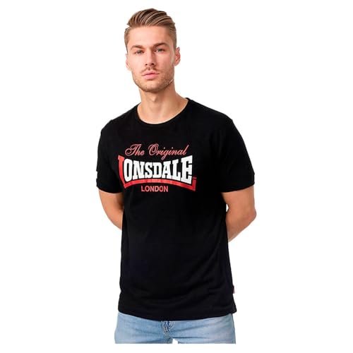 Lonsdale M?ski T-shirt Aldingham czarny czarny 4XL