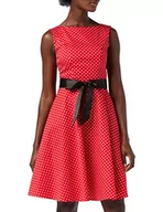 Sukienki - Oliceydress GDQC009 sukienka wieczorowa, wielokolorowa (Red White Dot A), 36 (rozmiar producenta: XS) - miniaturka - grafika 1