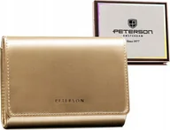 Portfele - Peterson Portfel damski ze skóry ekologicznej na zatrzask i suwak - Peterson NoSize - miniaturka - grafika 1