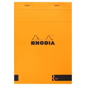 Notesy i bloczki - Blok Rhodia Le R N°16 A5 14,8x21 cm, gładki, pomarańczowy - miniaturka - grafika 1