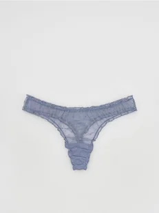 Reserved - Siateczkowe majtki typu stringi - niebieski - Majtki damskie - miniaturka - grafika 1