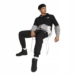PUMA DRES MĘSKI KOMPLETNY WOVEN TRACKSULT CZARNY r.M - Dresy męskie - miniaturka - grafika 1