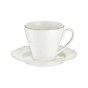 Filiżanka porcelanowa 170 ml ze spodkiem LORETTA - Filiżanki - miniaturka - grafika 1