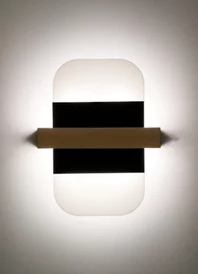 APRIL LAMPA KINKIET DREWNIANY 1X6 LED CZARNY+BIAŁY - Lampy ścienne - miniaturka - grafika 1