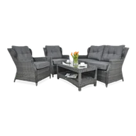 Meble ogrodowe - FocusGarden Zestaw mebli ogrodowych Trivento, antracytowy - miniaturka - grafika 1