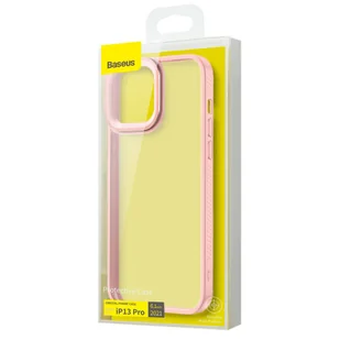 Baseus Crystal Phone Case pancerne etui do iPhone 13 Pro z żelową ramką różowy ARJT001004 - Etui i futerały do telefonów - miniaturka - grafika 19