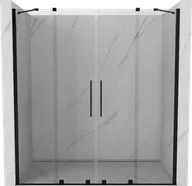 Ścianki i drzwi prysznicowe - Mexen Velar Duo drzwi prysznicowe rozsuwane 180 cm, transparent, czarne - 871-180-000-02-70 - miniaturka - grafika 1