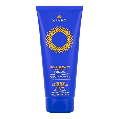 GYADA COSMETICS, Krem nawilżający po opalaniu, na bazie soku z aloesu, dla promiennej i elastycznej skóry, przeciwdziała zaczerwienieniu i podrażnieniu, z masłem shea i kwasem hialuronowym, 200 ml