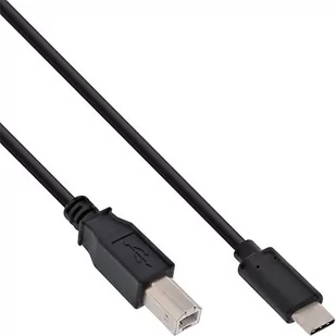 InLine Kabel USB USB C USB B M/M Czarny 3m 35763 - Kable USB - miniaturka - grafika 1
