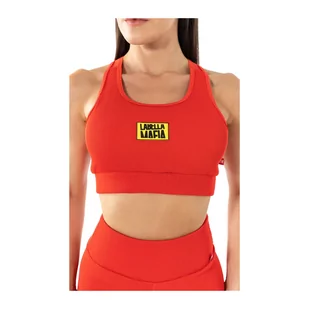 Biustonosz sportowy LABELLAMAFIA SPORTS BRA FLAME RED - Bielizna sportowa damska - miniaturka - grafika 1