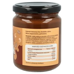 Kajmak bez dodatku cukru kakaowy 260g - Zdrowa żywność - miniaturka - grafika 2