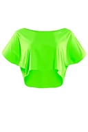 Koszulki i topy damskie - WINSHAPE WINSHAPE Krótkie damskie krótkie, super lekkie damskie funkcjonalny top Dt104 zielony zielony neonowy L DT104 - miniaturka - grafika 1