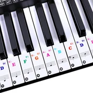 Instrumenty muzyczne dla dzieci - Naklejki do pianina i keyboardu do nauki gry na instrumencie 56 sztuk DA249 - miniaturka - grafika 1