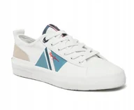 Trampki męskie - PEPE JEANS ALLEN FLAG TRAMPKI MĘSKIE BIAŁE 40 AWE - miniaturka - grafika 1