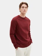 Swetry męskie - Tom Tailor Sweter 1038246 Bordowy Regular Fit - miniaturka - grafika 1