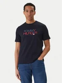Koszulki męskie - Tommy Hilfiger T-Shirt Brand Love Big Text MW0MW42369 Granatowy Regular Fit - miniaturka - grafika 1