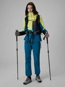 Odzież trekkingowa damska - 4F Spodnie trekkingowe szybkoschnące damskie - turkusowe XXL - miniaturka - grafika 1