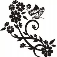 Naklejki na ścianę - Naklejka na ścianę ścienna - Motylkowa fantazja 47, 98x98 cm - miniaturka - grafika 1