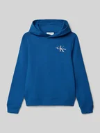 Swetry dla chłopców - Bluza o kroju regular fit z kapturem i nadrukiem z logo model ‘Monogram’ - miniaturka - grafika 1