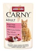 Mokra karma dla kotów - Animonda Carny Carny 12 x 85 g Wołowina i indyk z krewetkami - miniaturka - grafika 1