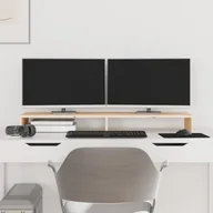 Akcesoria do monitorów - vidaXL Podstawka na monitor, 100x27x10 cm, lite drewno sosnowe - miniaturka - grafika 1
